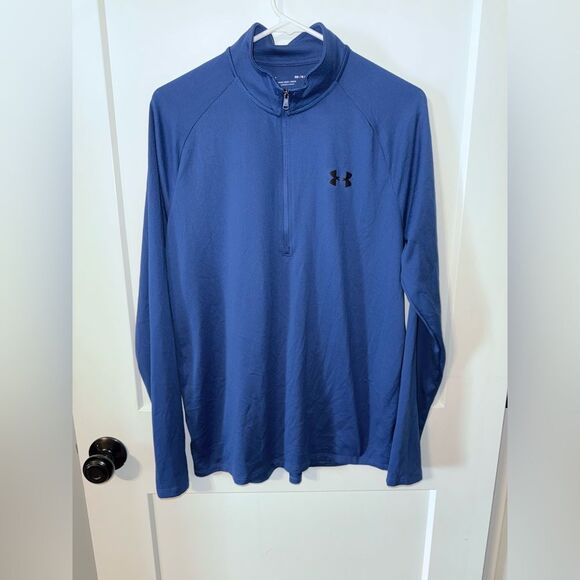Under Armour Blue Quarter-Zip Sweatshirt - Picture 1 of 5